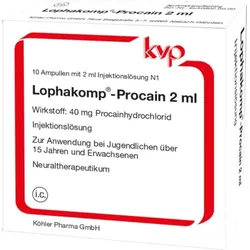 LOPHAKOMP Procain 2 ml Injektionslösung 2% 10X2 ml