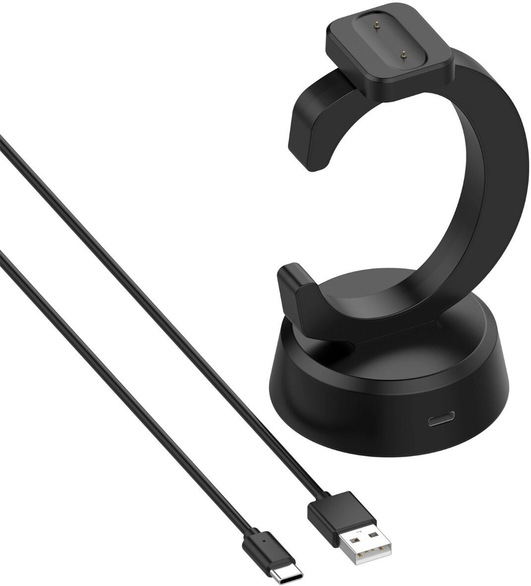 INF A16919 Station de charge en C compatible avec Google Fitbit Air - Support de charge noir ABS+TPE
