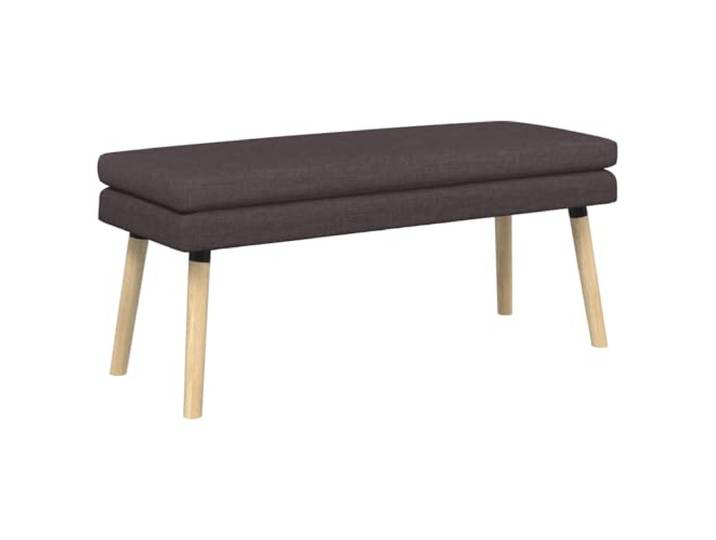 GHVBNMF Doppellagige Bank Dunkelbraun Polsterbank 110x40x47 cm Zweistufiges Design mit Schaumstoffpolsterung und Beinen aus Kautschukholz. Ideal für Schlafzimmer, Wohnzimmer oder Flur.