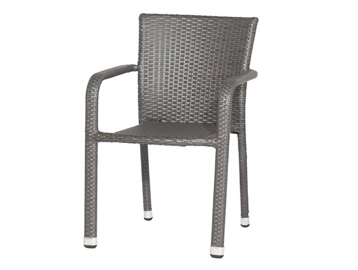 Siena Garden Minas Stapelsessel 60x56x83 cm Aluminium/Schwarz