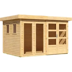 Karibu Gartenhaus Lahar 3,5/5/6 - 19 mm naturbelassen 302 x 246 cm (Lahar 5)