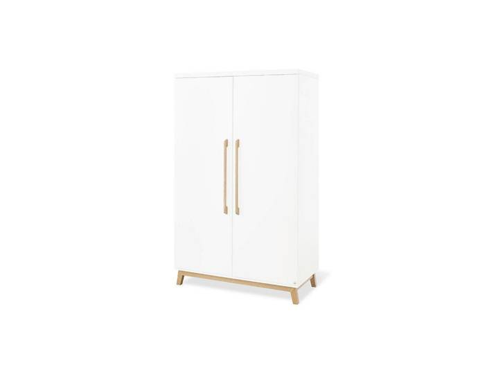 Pinolino Babykleiderschrank Pinolino Riva, Weiß, Holz, Esche,Esche, 4 Fächer, 116x193x58 cm, in verschiedenen Größen erhältlich, Babymöbel & Kindermöbel, Babyzimmer, Babyzimmer-Serien