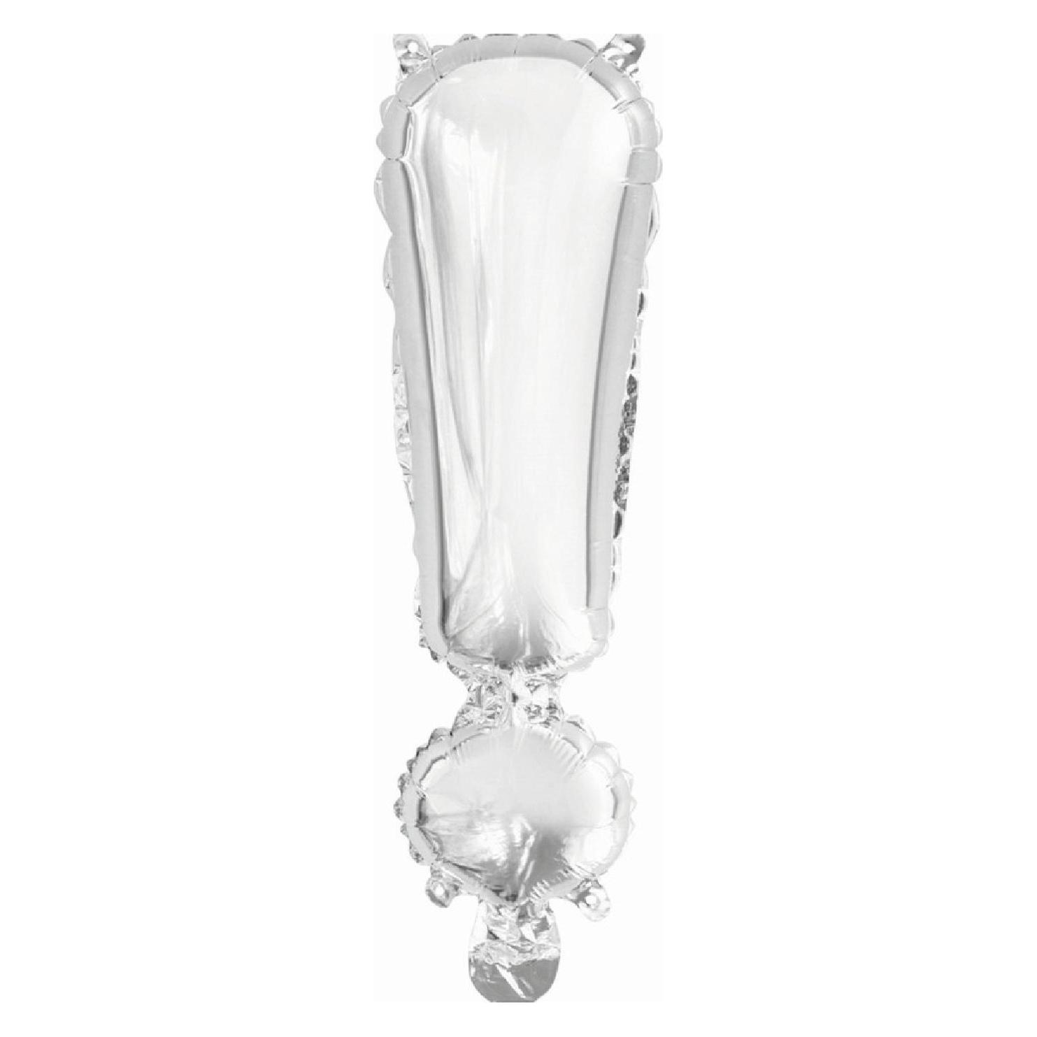 Riethmüller Mini Buchstabe! Silber Folienballon N16 verpackt (5x) (9909661)
