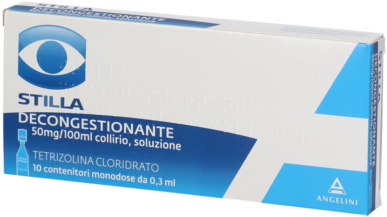 ANGELINI PHARMA ITALIA SpA Stilla Decongestionante Collirio 10 Flaconcini 0,3ml - Rimedio per Congestione Oculare