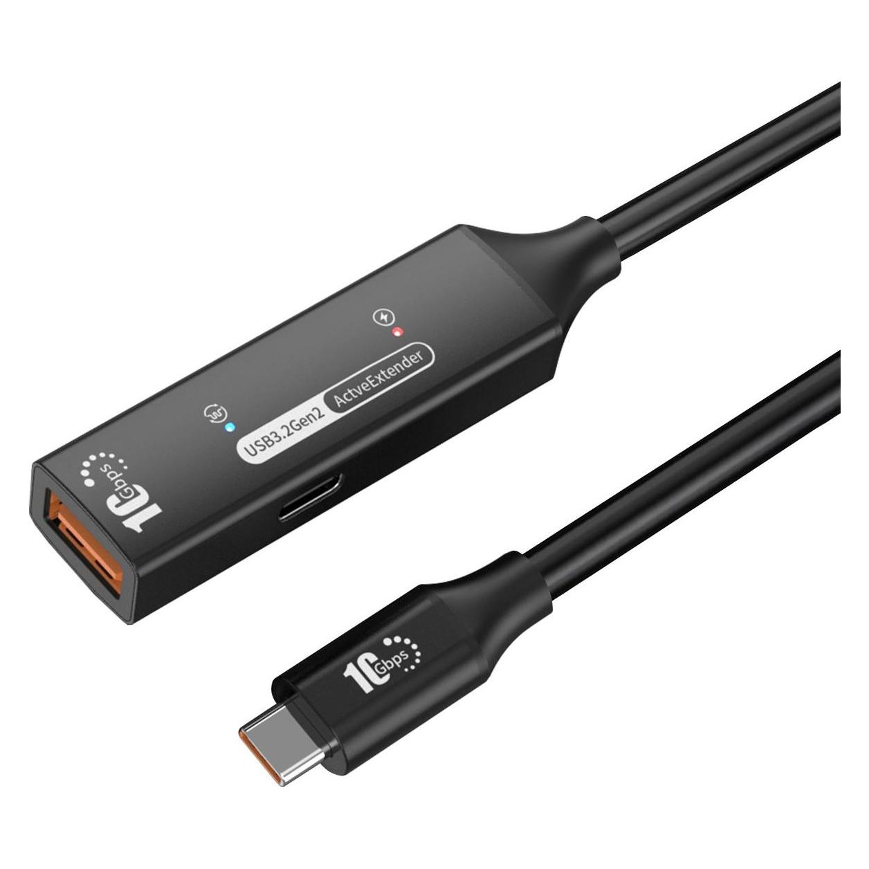 OEM PremiumCord USB 3.2 repeater prodlužovací kabel USB-C F/M / Prodlužovací kabel / 10 Gbps / 5 m (5 m, USB 3.2 Gen 2) (ku3rep5bl)