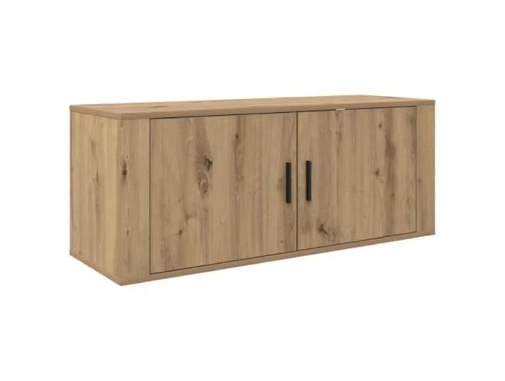 TV-Wandschrank, rustikal, modern, optimale Aufbewahrung, 100 x 34,5 x 40 cm, aus Holz, Eiche, handwerklich gefertigt, 02_0052706
