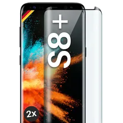 moex Curved 3D Displayglas für Samsung Galaxy S8 Plus – Passgenaue Cover-kompatible Schutzfolie fürs Display – CurveProtect S