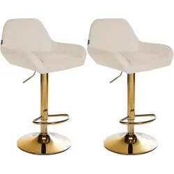 2er Set Barhocker Braga Gold Stoff