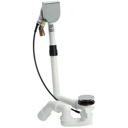 Bette Ab- und Überlaufgarnitur Plus 5, Chrom, Kunststoff, 52 mm Zulauf, 560 mm Bowdenzuglänge, 50 mm höherer Wasserstand für maximalen Badekomfort