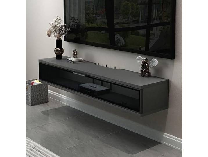 Ptasccne tv Schrank Schwimmender TV-Ständer zur Wandmontage, Wand-Entertainment-Center