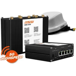 SELFSAT MWR 5550 eSIM 5G Cat 19 WLAN Router bis 3,3 Gbps inkl. SELFSAT 5G Antenne weiß
