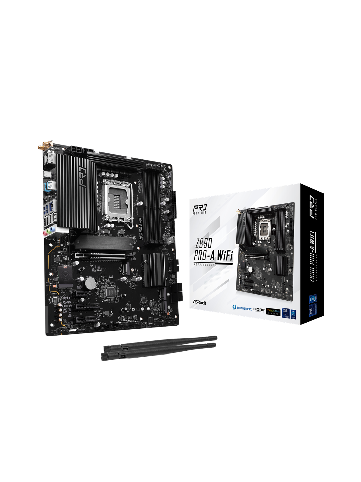 ASRock Z890 PRO-A WIFI Mainboard - Intel Z890 - Intel LGA1851 - DDR5 RAM - ATX