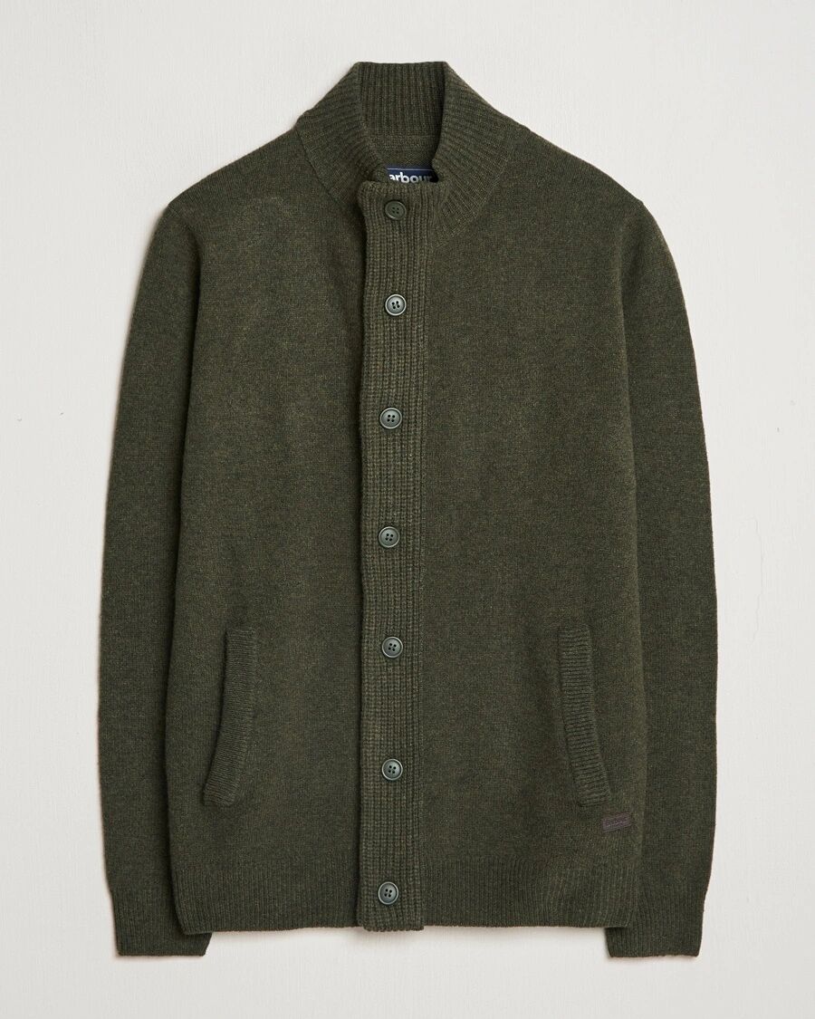 Barbour Lifestyle Essential Patch Zip Through Cardigan Seaweed men L Grøn