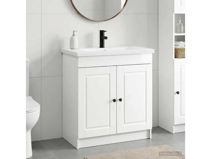 Ensemble de mobilier de salle de bain Blanc brillant 3404128