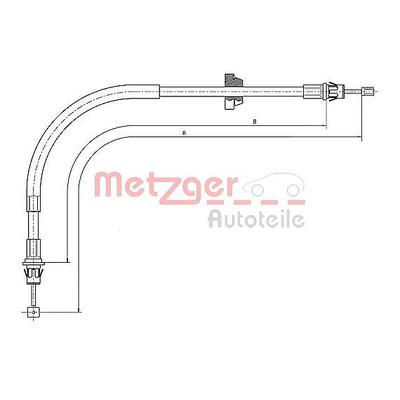 Metzger Autoteile Seilzug, Feststellbremse [Hersteller-Nr. 11.5571] für Ford
