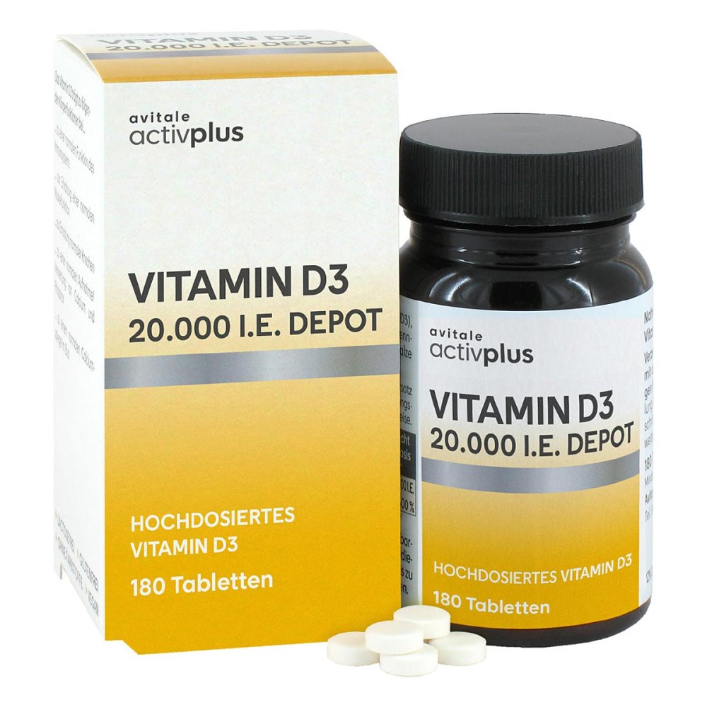 Avitale GmbH Activplus Vitamin D3 20.000 I.E. Depot Tabletten 20119565