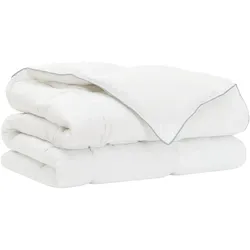 vidaXL Duvet- und Kopfkissen-Set Weiß 155 x 200 cm Bambusfaser