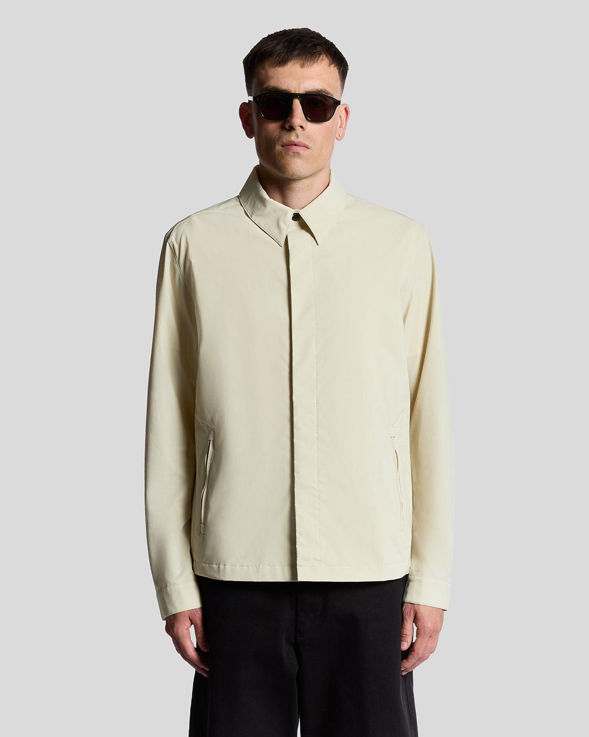 Lyle & Scott waterafstotend nylon overshirt - grijs