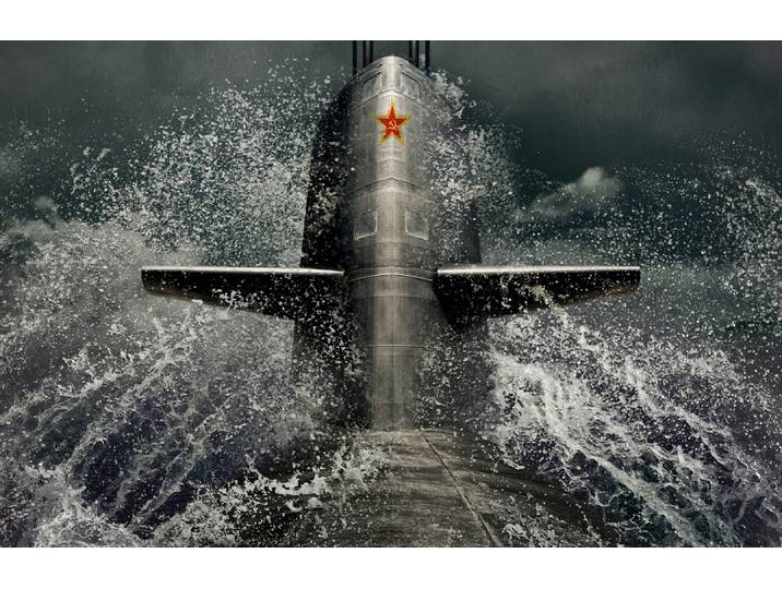 Fototapete PAPERMOON Photo-Art DMITRY LAUDIN, U-BOOT , bunt, B:5m L:2,8m, Vlies, Tapeten, Fototapete