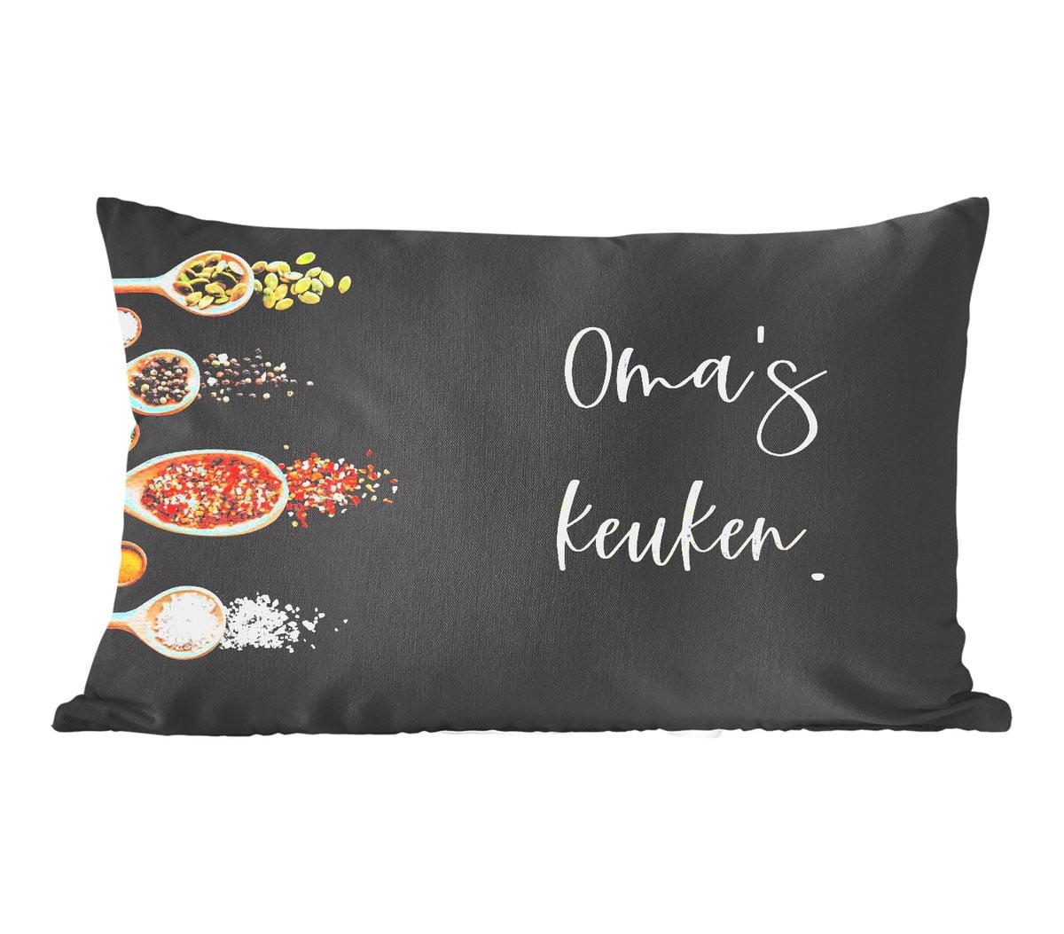 PillowMonkey Sierkussen met Quote Oma's Keuken - 60 x 40 cm