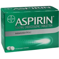 Aspirin 500mg Überzogene Tabletten 40 ST