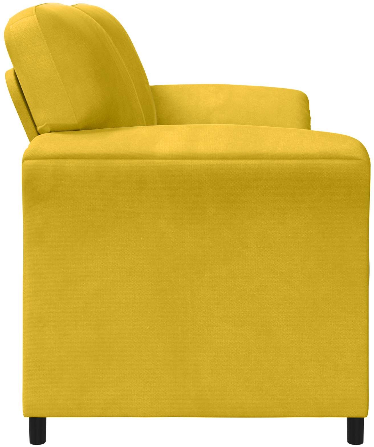 vidaXL Sofa 2 places Jaune Velours