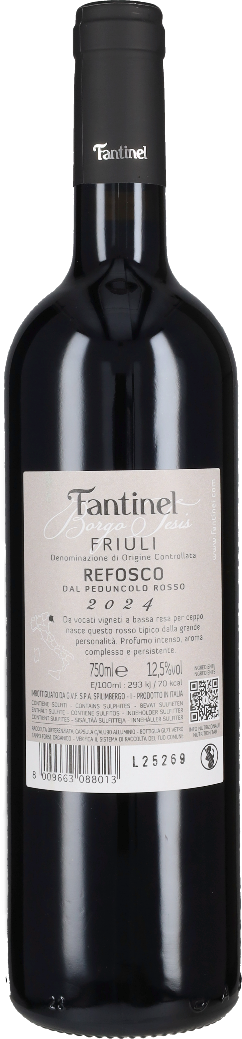 Refosco dal Peduncolo Rosso 'Borgo Tesis' Fantinel 2024
