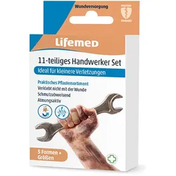 Lifemed Handwerkerset Pflaster hautfarben 5 Größen 11-teilig 6 x 11er Pack = 66 Stück