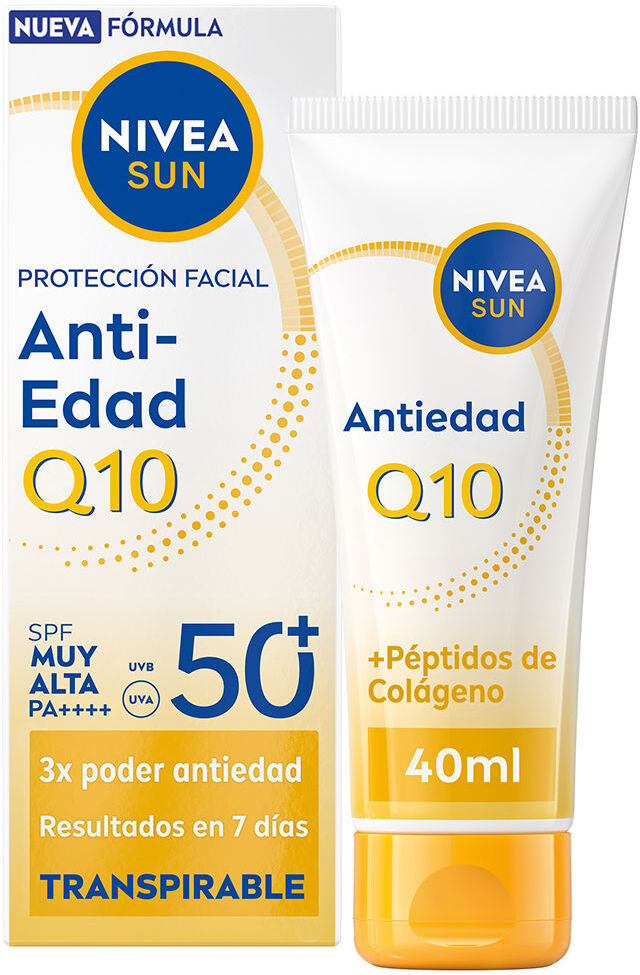 Nivea Sun Q10 protección facial SPF50+ 40 ml