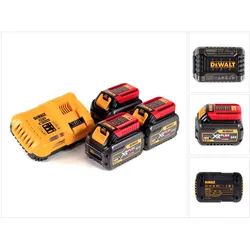 DeWalt, Werkzeugakku + Ladegerät, DCB 118 T3 XR FLEXVOLT Starter Set + 3x Akku 6,0 Ah (54 V)