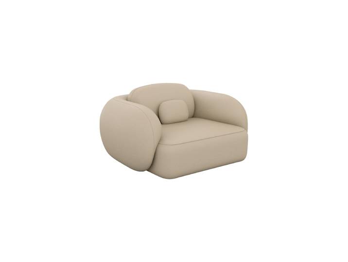 Design Echtleder Loungesessel „Avella“ Echtleder Beige BLOOMINGLOFT Collection
