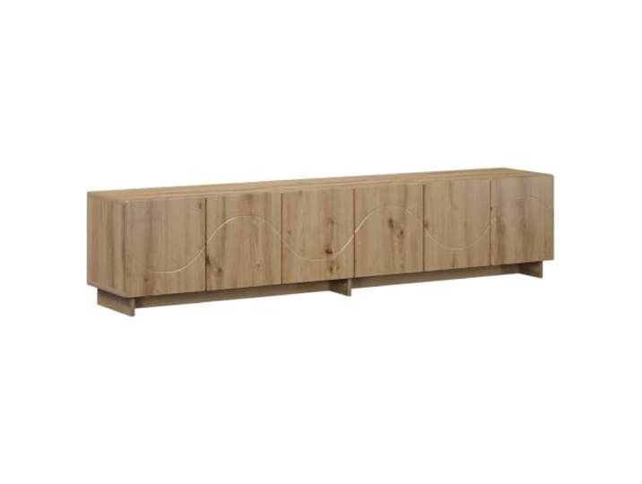 HGFDVCMR TV-Lowboard 180x34,5x40 cm Artisan-Eiche Holzwerkstoff Geräumiges Medienmöbel in Artisan-Eiche-Optik mit 6 Türen für Ihr Wohnzimmer oder Schlafzimmer.