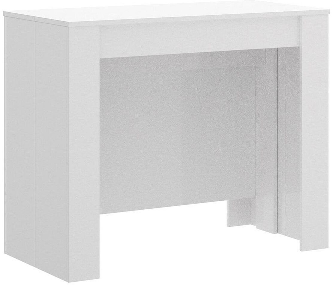 Vente-unique Konsolentisch ausziehbar für 10 Personen - 4 Verlängerungen - Weiß - ONEGA