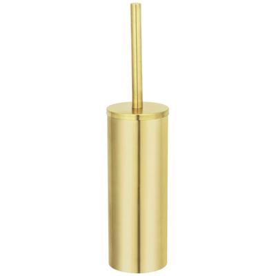 WC-Garnitur WENKO "Orea", gold, B:9cm H:40,5cm L:9cm, Edelstahl, Reinigungsbürsten, freistehend