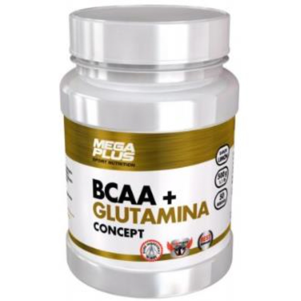 Mega plus bcaa+glutamina concept pia 500gr.