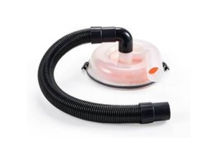 VEVOR Kit Séparateur Cyclonique de Poussière, Raccords 50,8-63,5 mm, pour Travail du Bois, Aspirateur Eau et Poussière, pour Seau Standard 19 L Non Inclus, Tuyau 90 cm, Adaptateur Coudé, Translucide