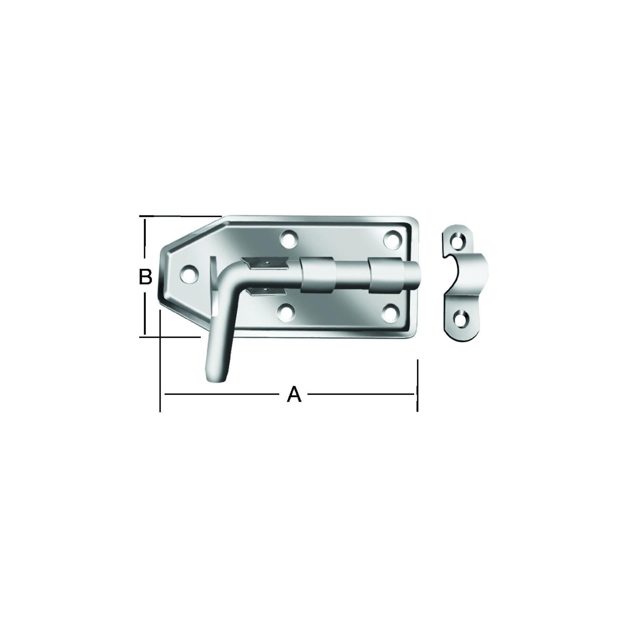 VORMANN Bolzenriegel mit Schlaufe, gerade, 160X65 Stahl, feuerverzinkt (000109160ZF)