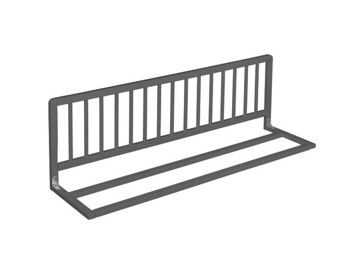 My Baby Lou Bettschutzgitter, Grau, Holz, Buche, vollmassiv, 30x38x118 cm, Babysicherheit, Bettschutzgitter