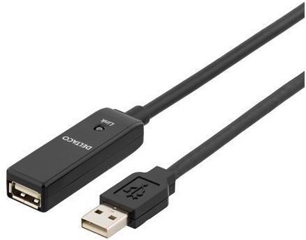 Deltaco Kabel USB Aktiv Förlängning 10m