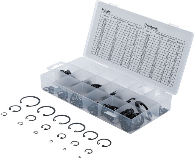 Assortiment de circlips intérieurs Ø 3 - 32 mm 300 pièces BGS ; BGS technic (8049)