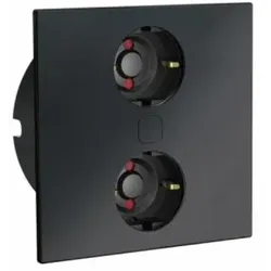 Naber Duplex E Doppelsteckdose mit Schukosteckdosen, schwarz matt 7054005