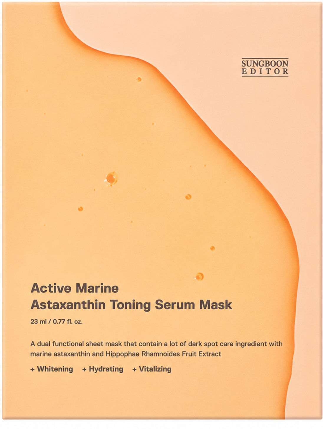 SUNGBOON EDITOR Active Marine Astaxanthin Toning Serum Sheet Mask 23ml
