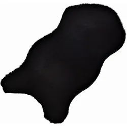 Kunstfell FLAUSCH (LB 50x25 cm) - schwarz - LB 50x25 cm