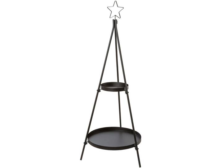 Etagère Elegant Nature schwarz Metall B 45 H 115 cm - Etagère