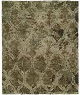 KALATY Transitional Multi-Colored Hand-Knotted Wool Area Rug