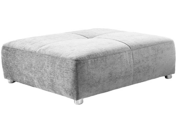 Hocker JOCKENHÖFER GRUPPE Gulliver, B: 130 cm , grau (hellgrau), B:130cm H:42cm T:130cm, Chenille: 100% Polyester, Hocker, Hocker, mit Federkernpolsterung für kuscheligen, angenehmen Sitzkomfort