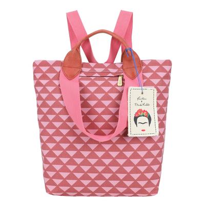 Skirucksack FRITZI AUS PREUSSEN "Fritzi x Frida Kahlo", Damen, Gr. onesize, rosa (pink), 55% Baumwolle, 45% Polyester, bedruckt, Rucksäcke, mit dekorativem Druck