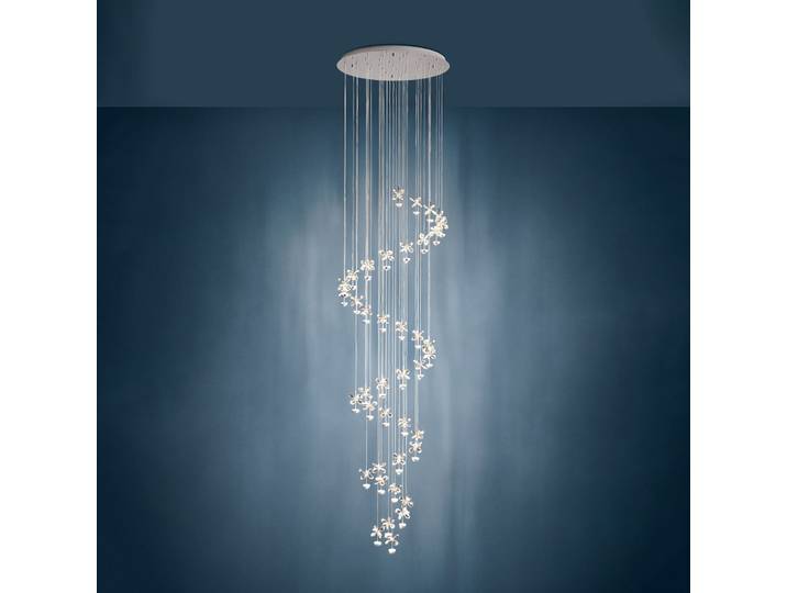 Suspension Pianopoli chromée 78x334 cm - EGLO Stars of Light - Salon / séjour - Design - Métal - Multi-ampoules