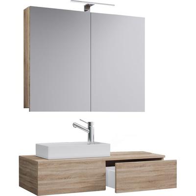3-tlg Gäste WC Waschplatz Waschtisch Gudas Schrank