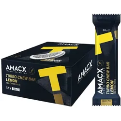 AMACX Riegel Turbo Chew Bar Zitrone | 12 Riegel Box